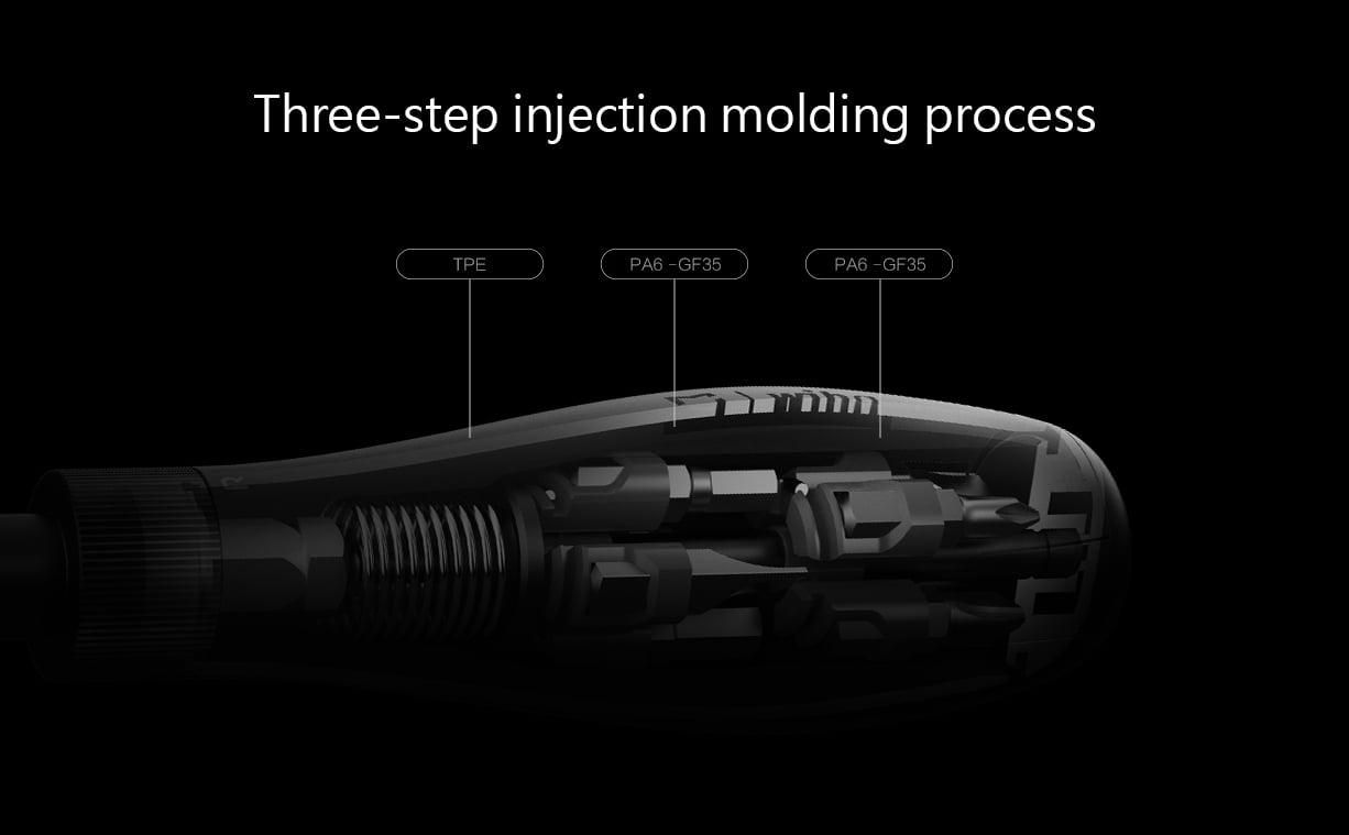 Three-step injection molding process
