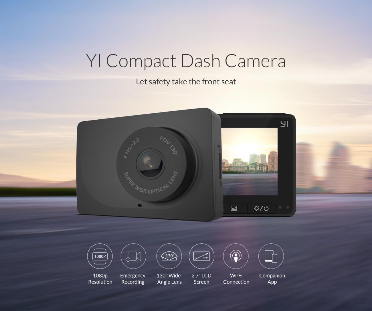 YI Compact Dash Camera Let safety take the front seat
