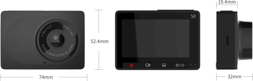 YI Compact Dash Camera Specs
