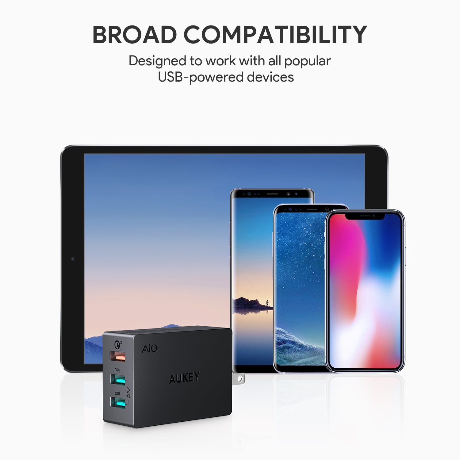 BROAD COMPATIBILITY Designed to work with all popular USB-powered devices