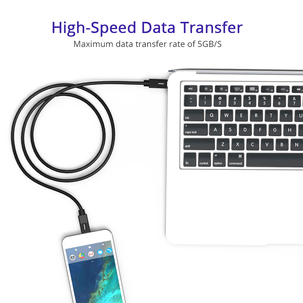 High-Speed Data Transfer Maximum data transfer rate of 5GB/S