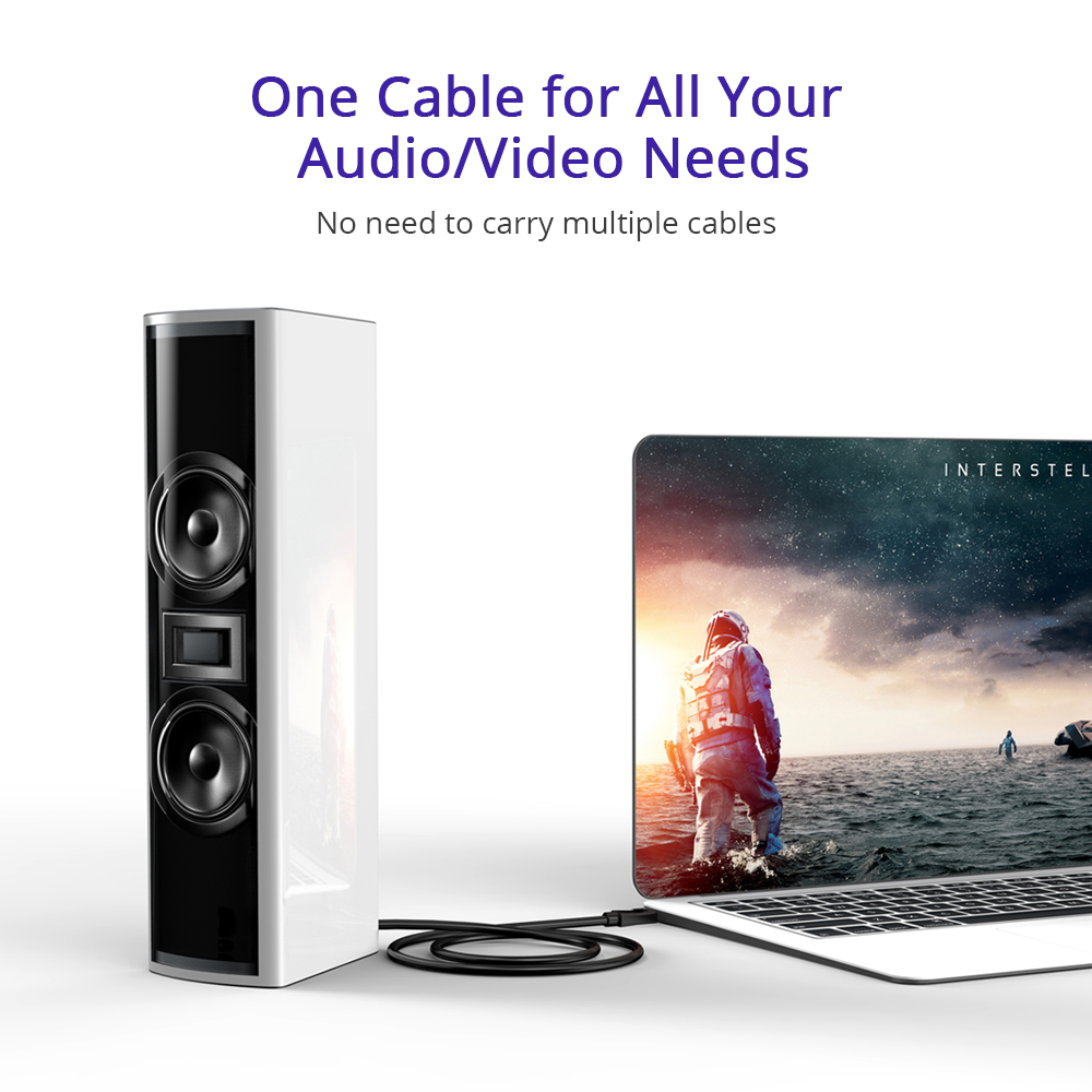 One Cable for All Your Audio Video Needs No need to carry multiple cables