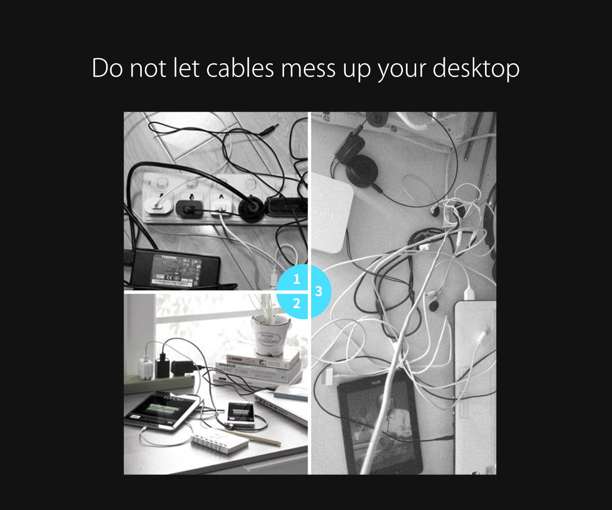 Do not let cables mess up your desktop