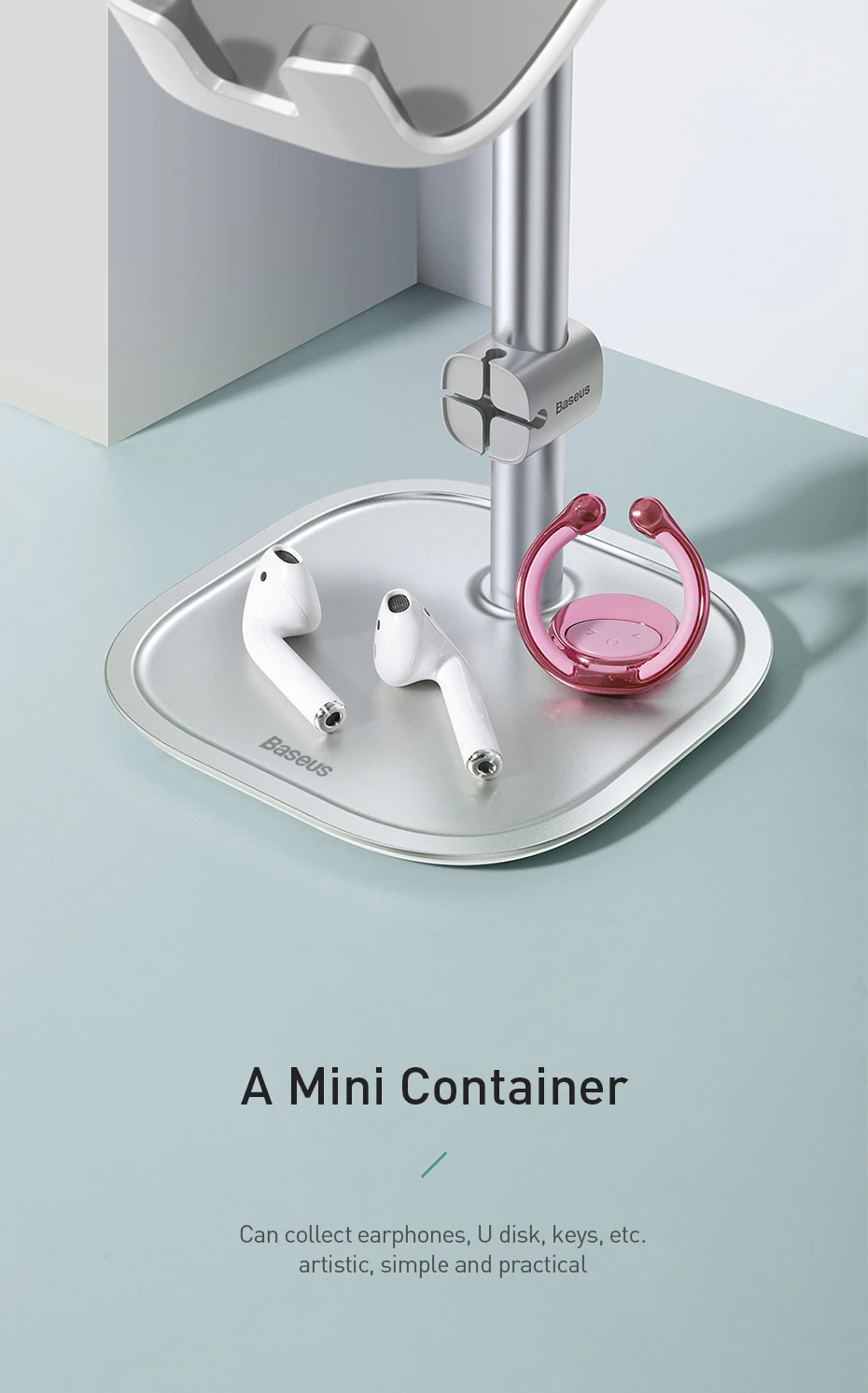 A Mini Container Can collect earphones, U disk, keys, etc. artistic, simple and practical