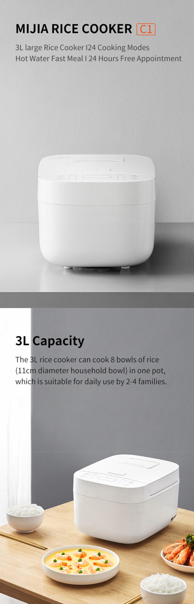 Xiaomi Mijia Rice Cooker C1 (3L) Smart Brands Pakistan