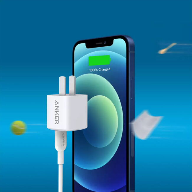 Anker Nano (PowerPort III Nano) with USB-C to Lightning Cable
