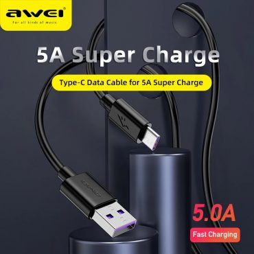 AWEI CL-110T Super Charge 5A Type-C Cable -1 Meter