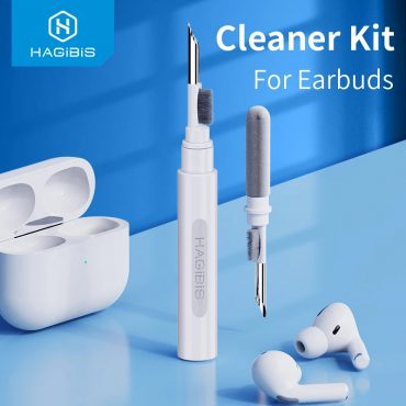Hagibis Cleaning Pen for Airpods Pro 1 2 Multi-Function Cleaner Kit Soft Brush for Bluetooth Earphones Case Cleaning Tools for Lego Huawei Samsung MI Earbuds (White)