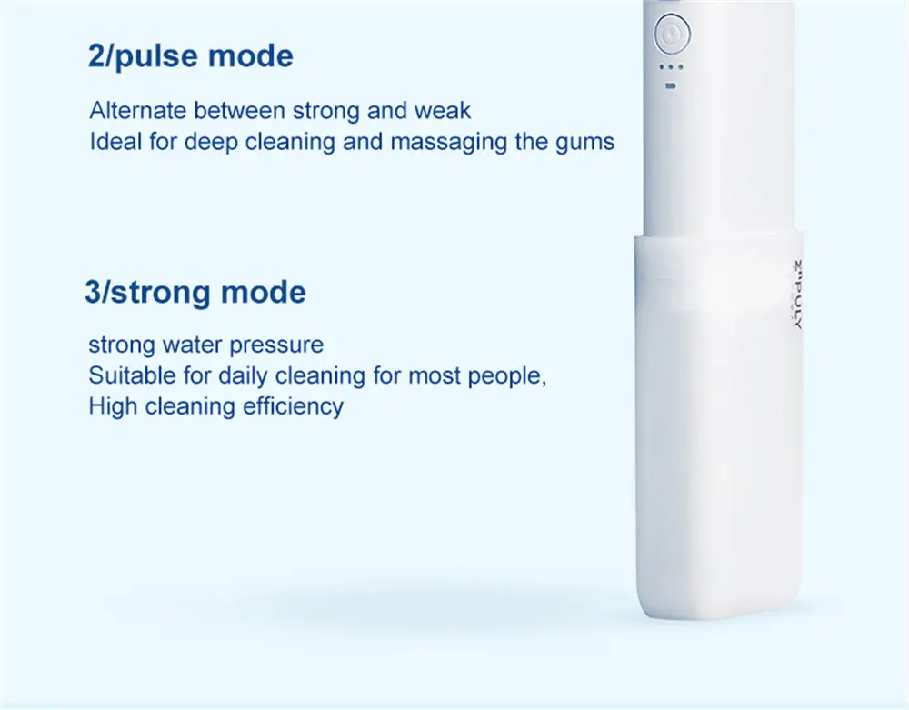 3 strong mode strong water pressure Suitable for daily cleaning for most people, High cleaning efficiency