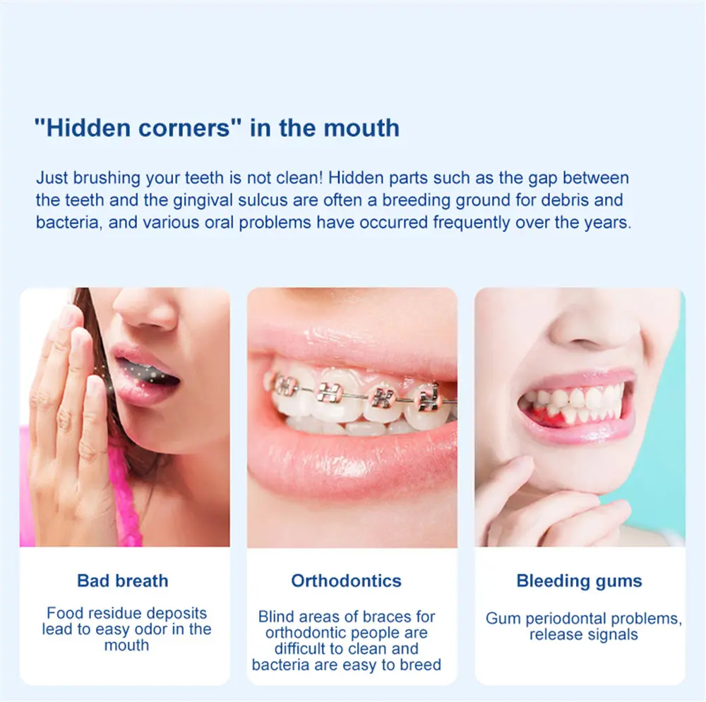 Just brushing your teeth is not clean! Hidden parts such as the gap between the teeth and the gingival sulcus are often a breeding ground for debris and bacteria, and various oral problems have occurred frequently over the years.