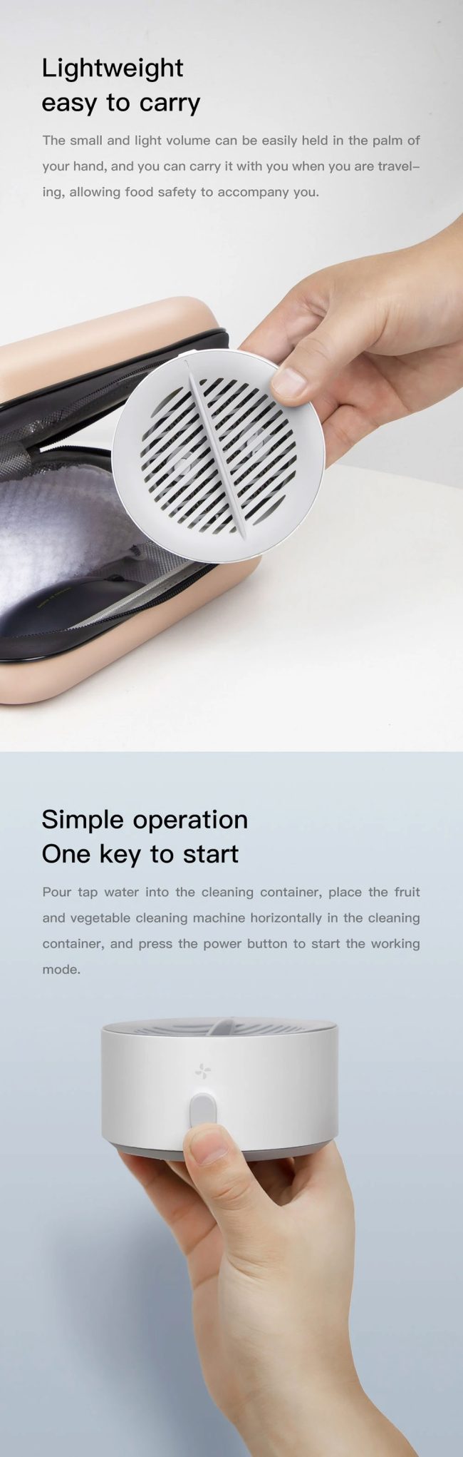 Xiaoda Portable Fruit Vegetable Washing Machine Smart Brands Pakistan