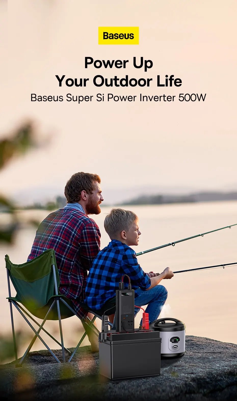 Power Up Your Outdoor Life Baseus Super Si Power Inverter 500W